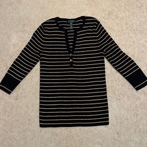 Ralph Lauren gold striped shirt